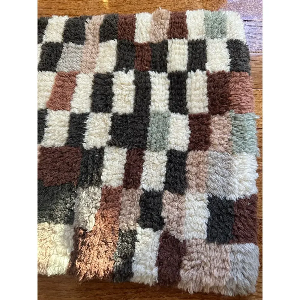 Moroccan Pillow Cushion Cover checkered euro Throw Pillow Case bohemian 21”
